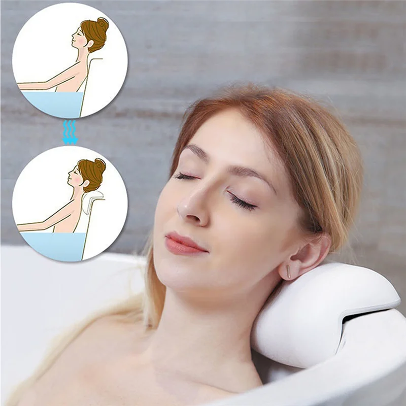 

ABSS-SPA Подушка для ванны Нескользящий подголовник для ванны Мягкие водонепроницаемые подушки для ванны с присоской Подушка для шеи для ванны