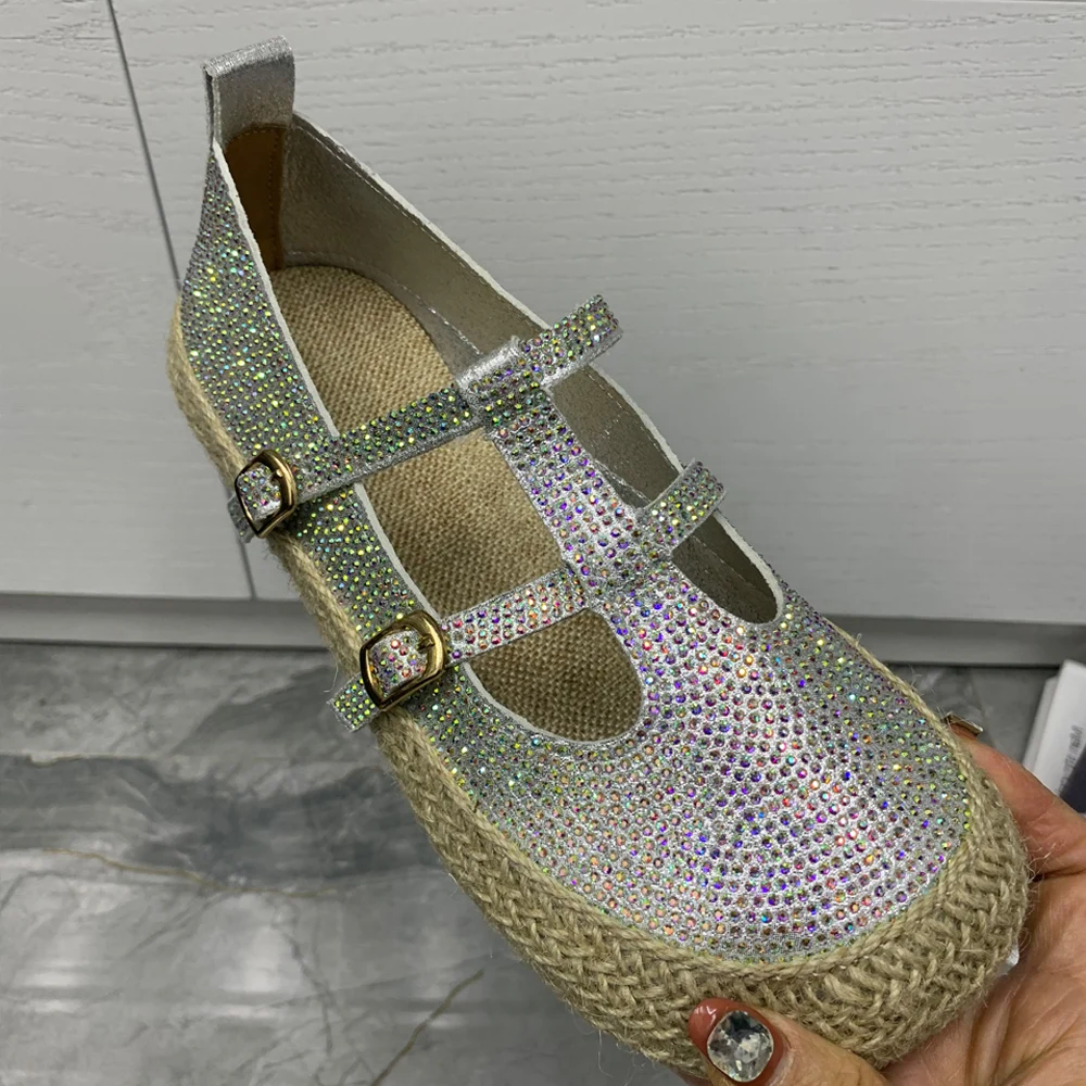 Scarpe da donna di marca di lusso di moda scarpe basse da donna con strass Plus Size Mullers scarpe estive femminili antiscivolo per le donne