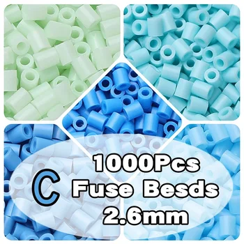 Colorful Hama Perler Fuse Beads 1000Pcs 2.6mm DIY Craft Puzzle Set Fun Handmade Gift for…