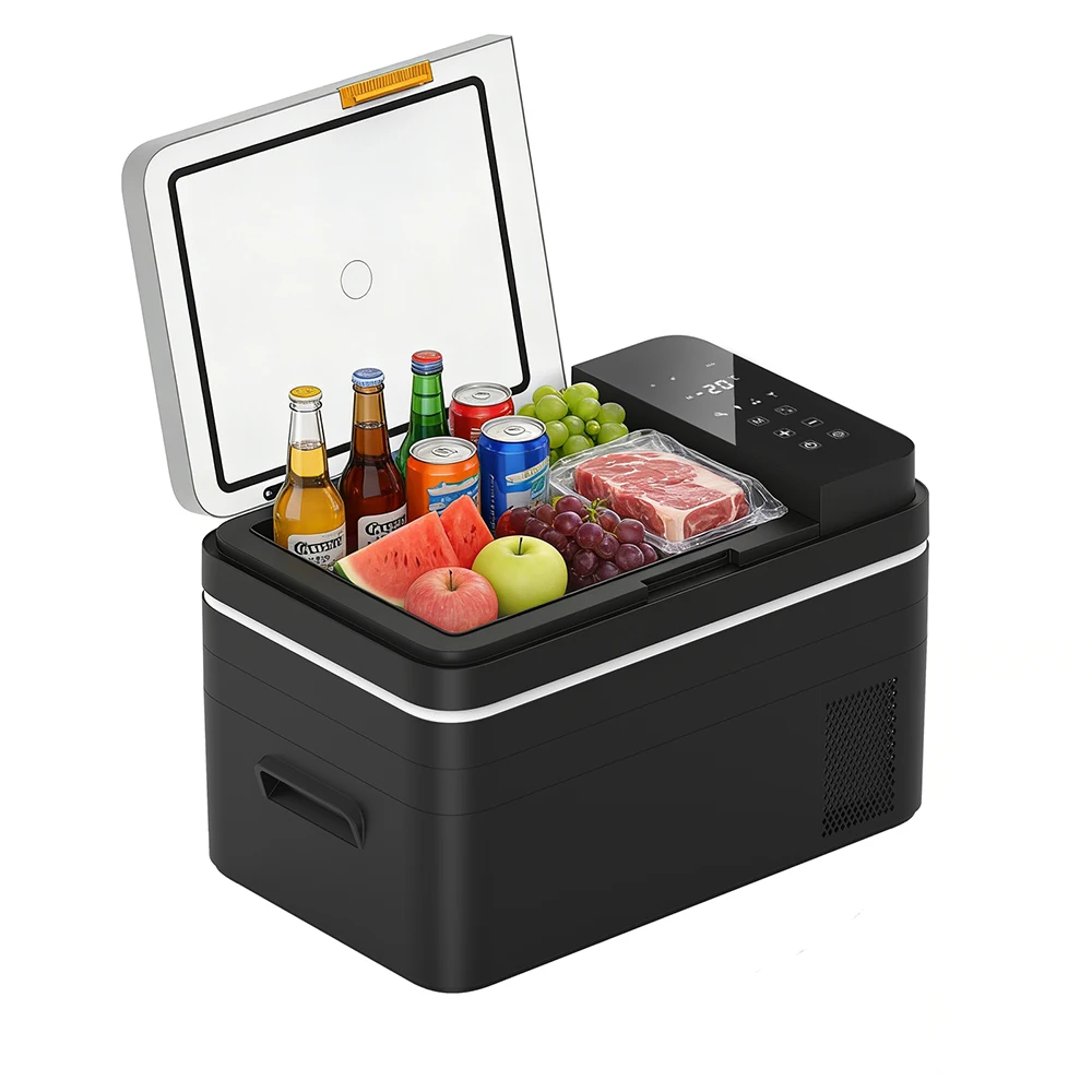 Podofo 30L Auto-Kühlschrank 12V Kühlschrank APP-Steuerung Elektrischer Kühler Tragbarer Gefrierschrank 12/24V DC 100-240V AC für Camping, Reisen, LKW, Zuhause