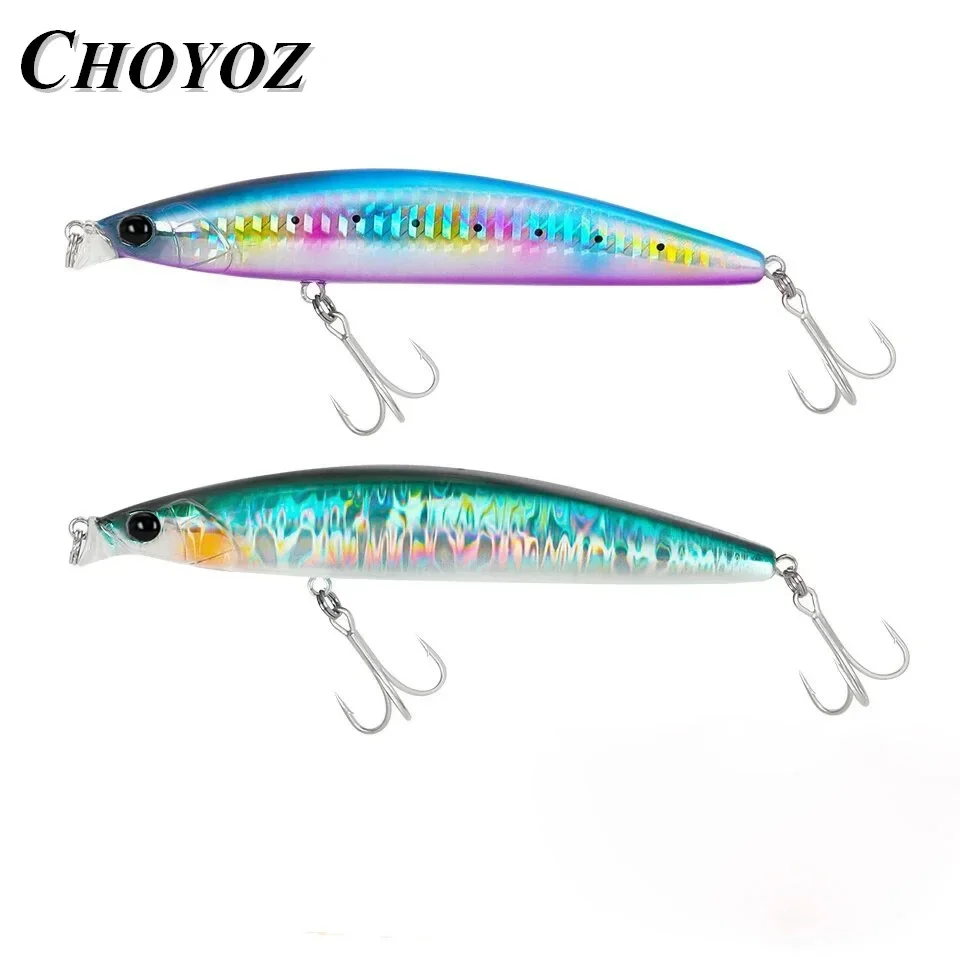 CHOYOZ Floating Minnow 118mm 19g Long Casting Seabass Wobbler Jerkbait Fishing  Saltwater  0-30cm Shallow Range Big Hard Bait