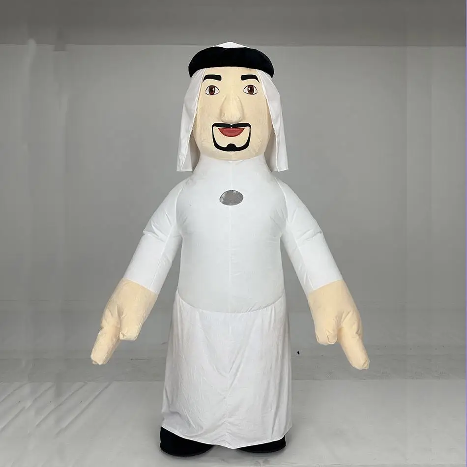 Riesiges Aufblasbares Arabisches Maskottchen-Kostüm Lustiges Straßen-Party-Cosplay Plüschpuppe Werbung Halloween Weihnachten Karneval Outfits
