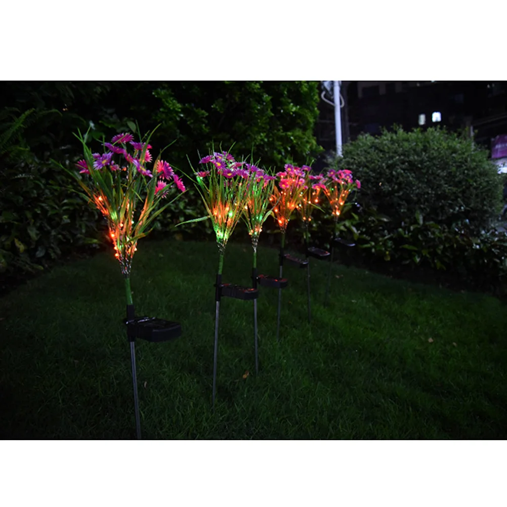 

2pcs Solar Powered Led Flower Lights Waterproof Garden Stake Lights 8-10Hrs Illumination Landscape Lamp For Yard Lawn Balcony
