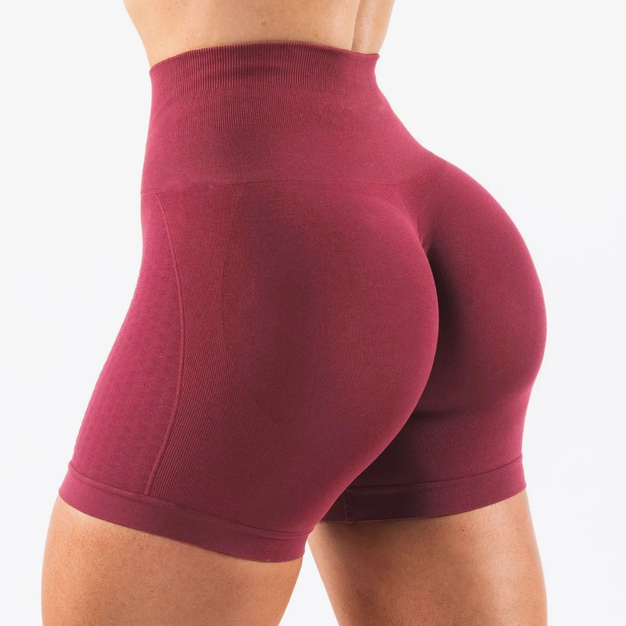 Women's High-Waist Fitness Shorts Ultra-Soft Jacquard Yoga Pants Breathable Activewear Butt Lifting Gym Running Gear