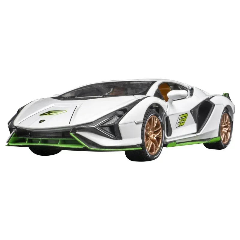 1:24 Lamborghini Sian Rode Sportwagen Statische Gegoten Voertuigen Collectible Model Auto Speelgoed