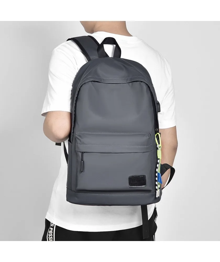 Casual fashion backpack Large capacity student schoolbag Korean version trendy brand simple backpack