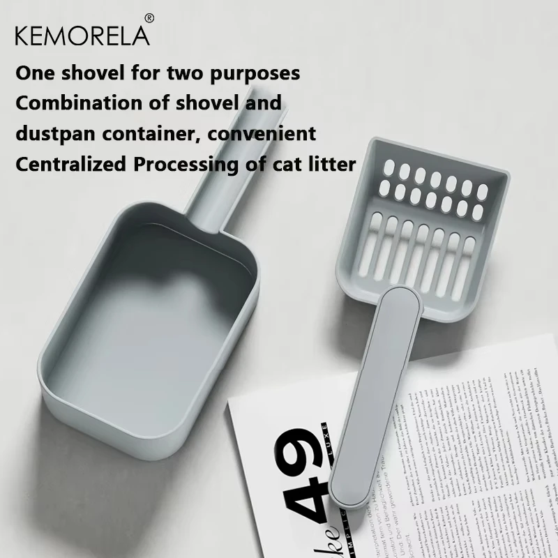 مغرفة فضلات القطط، صندوق نفايات القطط ذاتي التنظيف، أداة تنظيف المرحاض كيتي لصينية القمامة، مجرفة مستلزمات القطط
