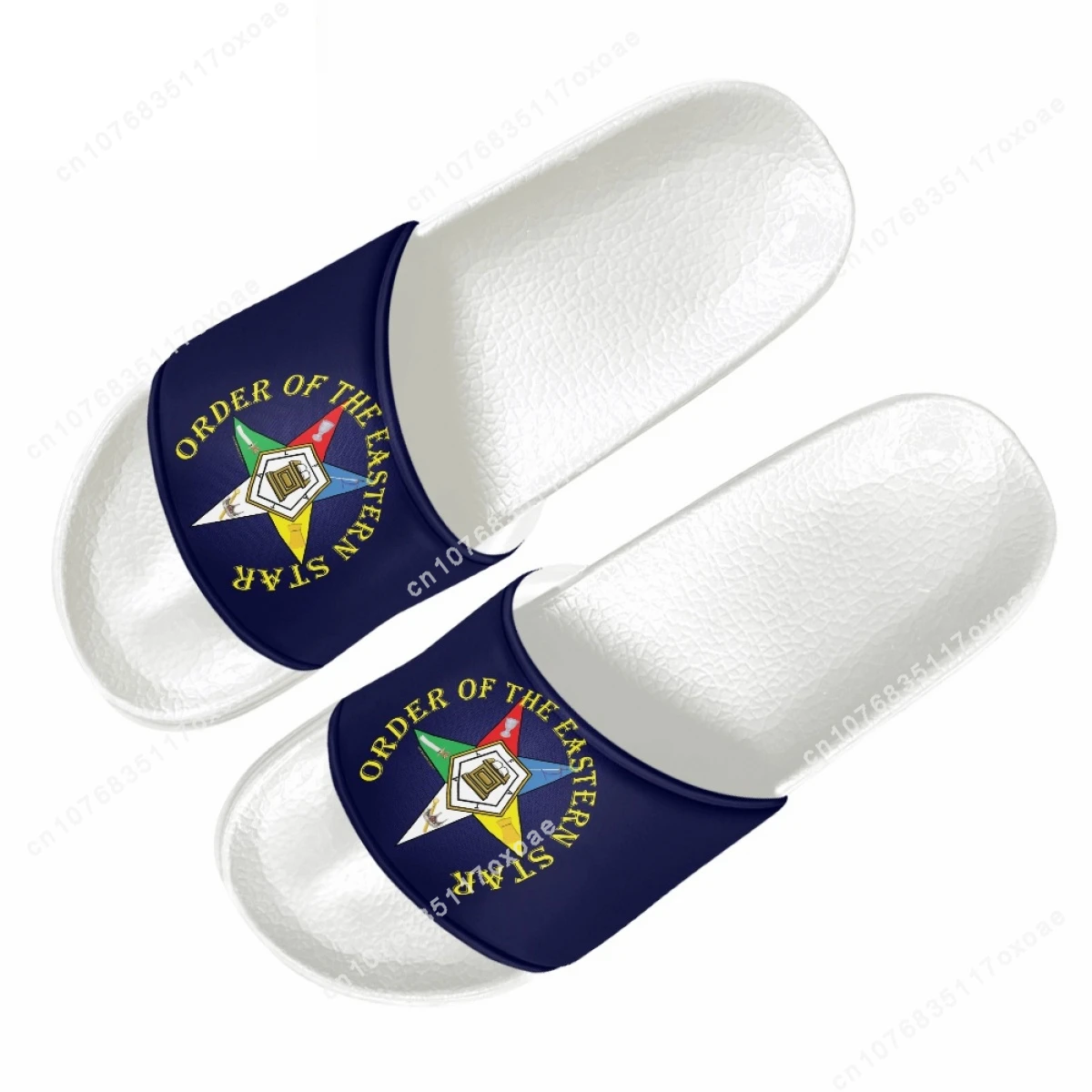 Order of The Eastern Star Sisterhood Print OES Summer Slippers Women\'s Home Bathroom Slippers Men\'s Outdoor Garden Beach Sandals