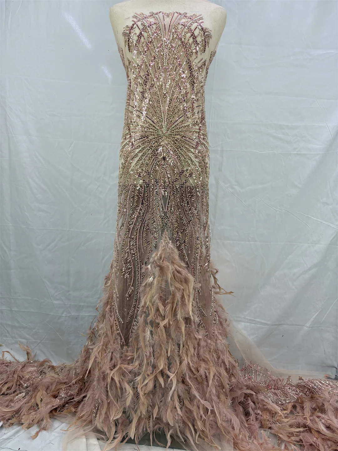 

3D Flower African Sequins Lace Fabric 2025 High Quality Nigerian French Tulle Beaded for Sewing Wedding Party Dresses