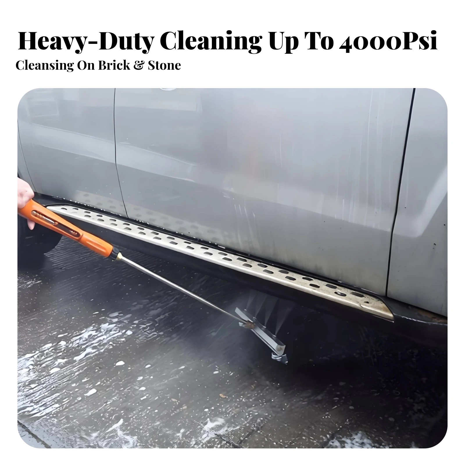 Undercarriage Cleaner 4000 Psi Rated Spray Bar Cleaner with Quick Connect Fitting Car Underbody Washer Maneuverable