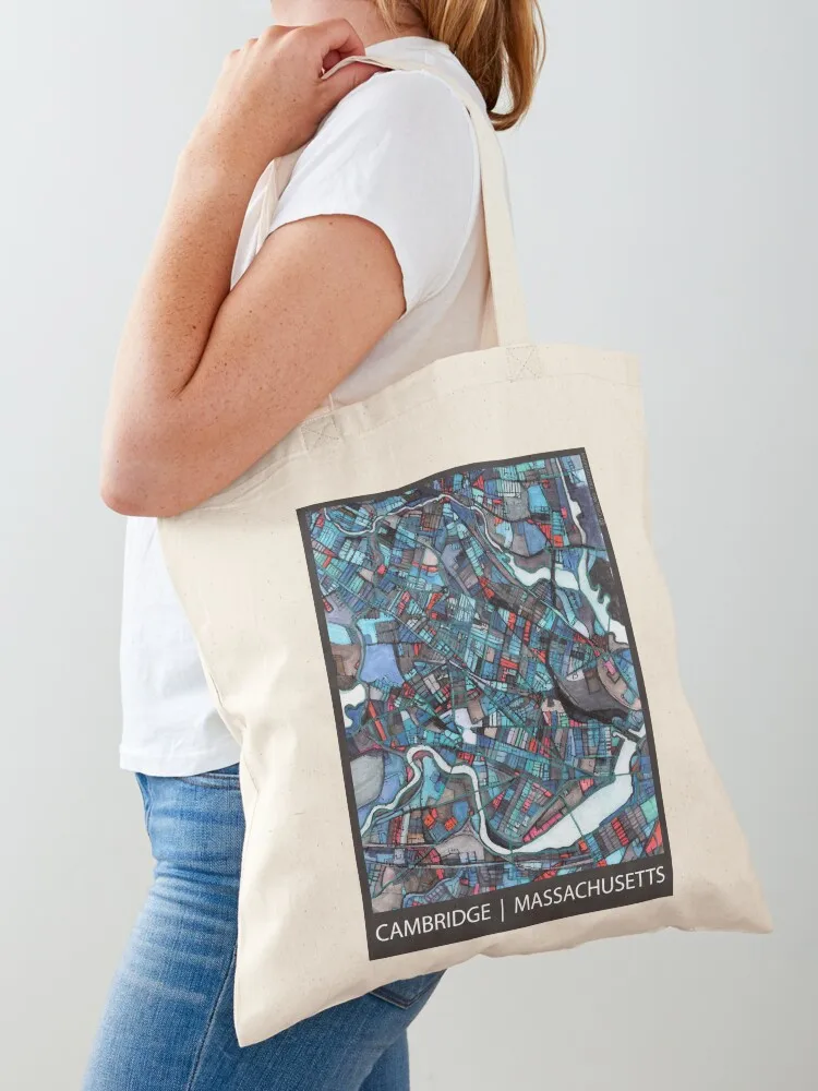 Cambridge, MA (Blue) Tote Bag shopping bag Customizable tote bag Gift