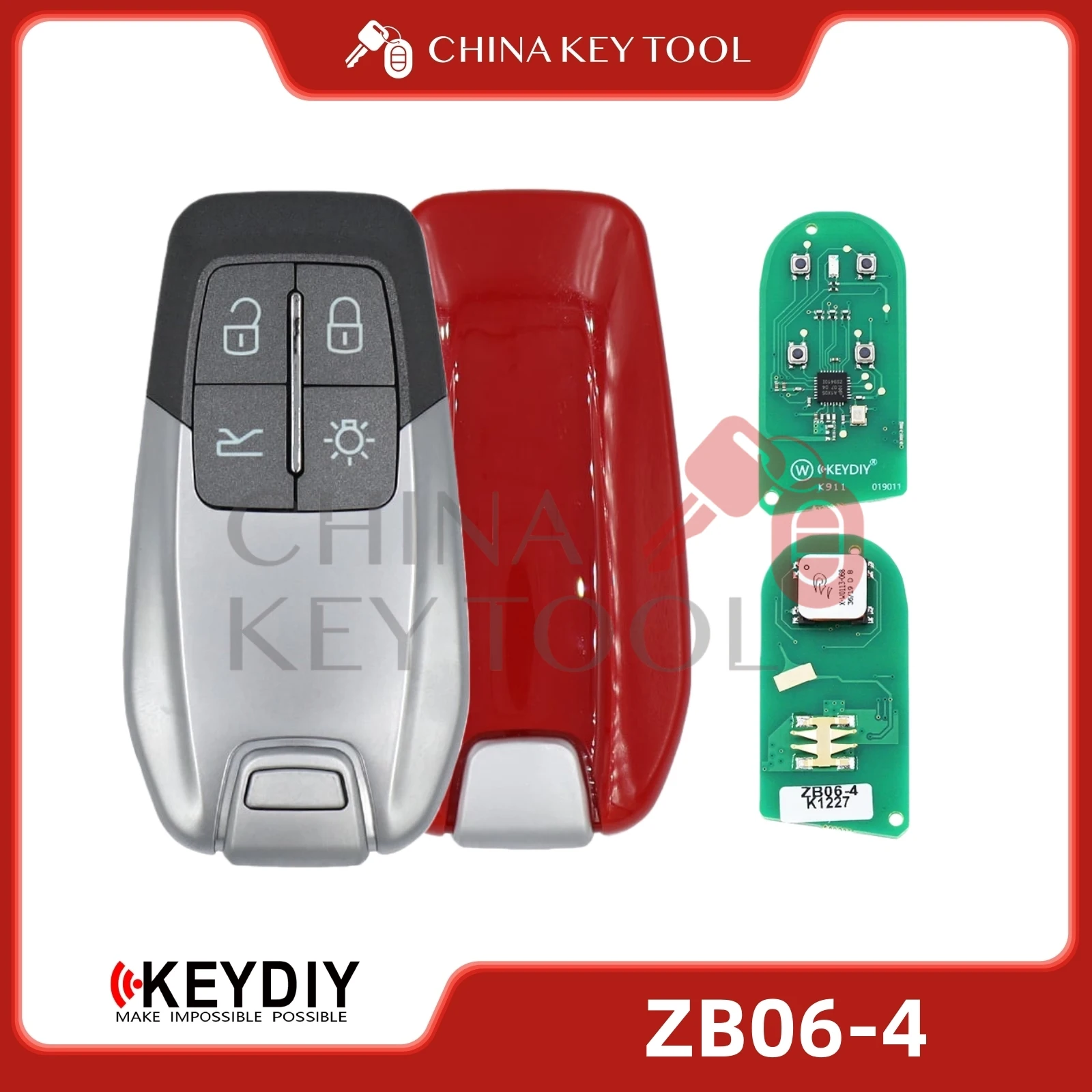 KEYDIY KD ZB06-4 Universal Smart Remote Key 4 Buttons for Alfa Romeo Type