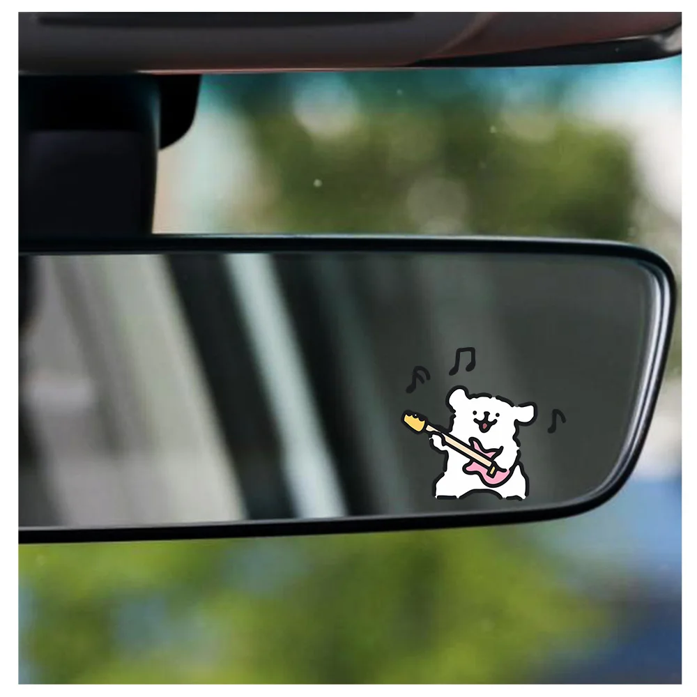 Adesivo Personalizado para Para-brisa de Carro, Decalque de Vinil Criativo de Cachorro Maltês, Acessórios para Carro e Moto