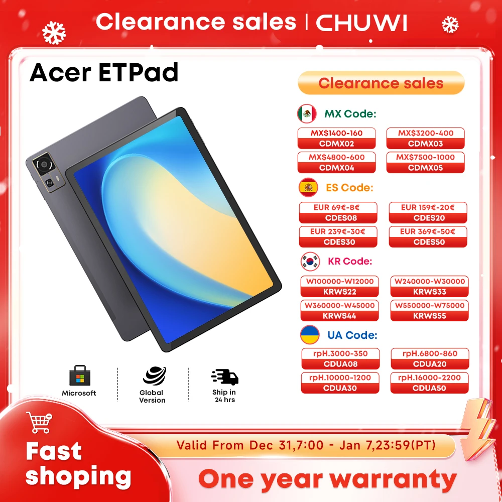 Acer Gadget e10 ETPad Tablet Android 14 Snapdragon 685 Octa Core Pad 8GB RAM 128GB ROM 10,95 polegadas 1200*1900 tela 2.4/5G WiFi