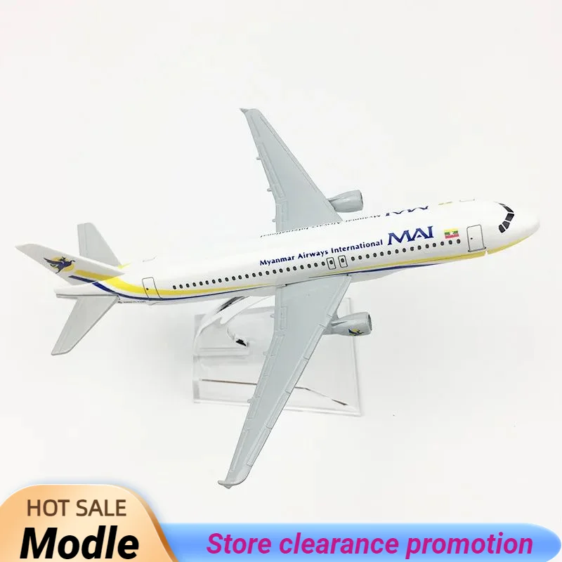 

16CM Aircraft model Myanmar Airlines A320 Diecast Aviation Plane Collectible Miniature Toys for Boys Dropshipping