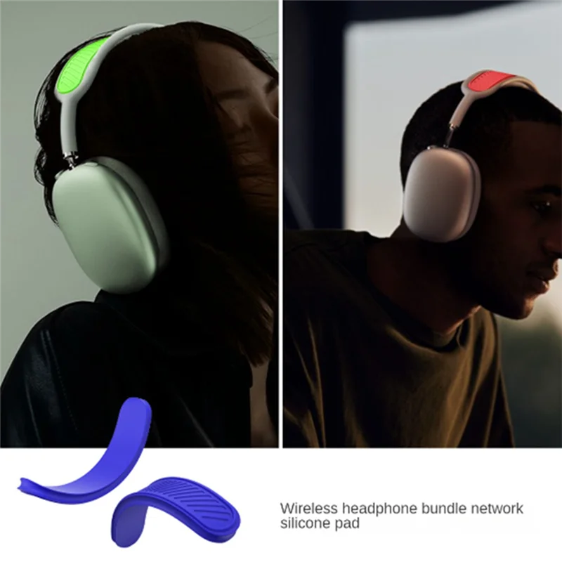 Apple Airpods max用シリコンヘッドバンドカバー,洗えるクッションケース,多機能保護カバー,黒