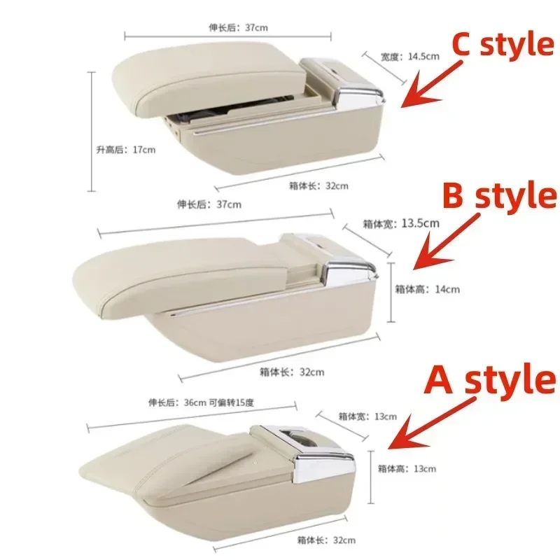 Neu für Citroen C3 Citroen C4 Armlehnen box für Citroen C3 C4 Auto Armlehne zentrale Aufbewahrung sbox mit USB-Innenraum Autozubehör