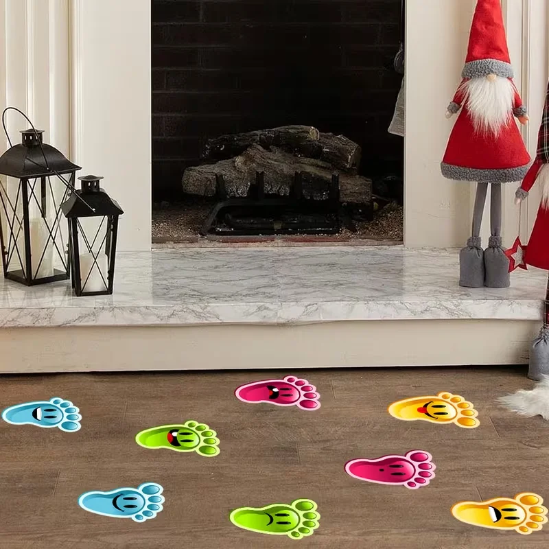 4pcs cute cartoon 4-color foot stickers self-adhesive detachable waterproof stickers