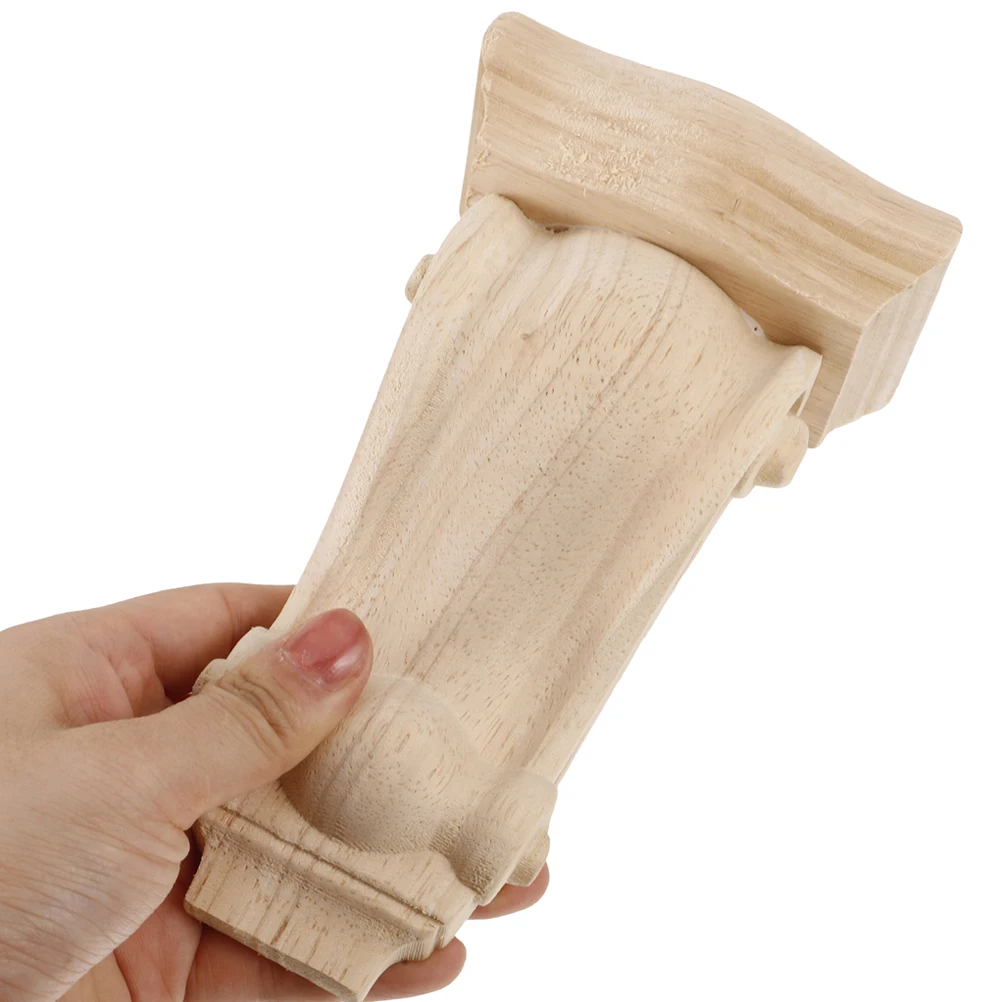 

2Pcs Wood European Carving Decorative Wall Bracket Furniture Trim Decorative Corbels Farmhouse Solid Wood Durability Home Decor