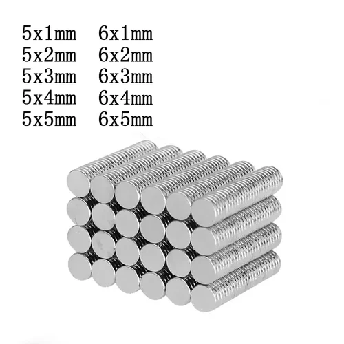 Imagen 1 del producto Imanes Potentes de 6x4 mm, Imanes de Disco Fuertes para Refrigerador, Bricolaje, Construcción, Ciencia, Manualidades, Educación 6x4 mm 6*1 6*2 6x3 5x1 5*2