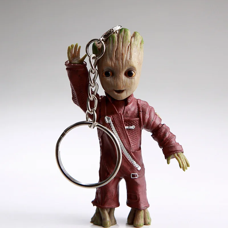 Llaveros de Groot, Figuras de Acción de Anime, Juguetes Lindos, Figuras Q, Decoración para Llaves de Coche y Bolsos, Modelos, Regalos de Cumpleaños para Niños