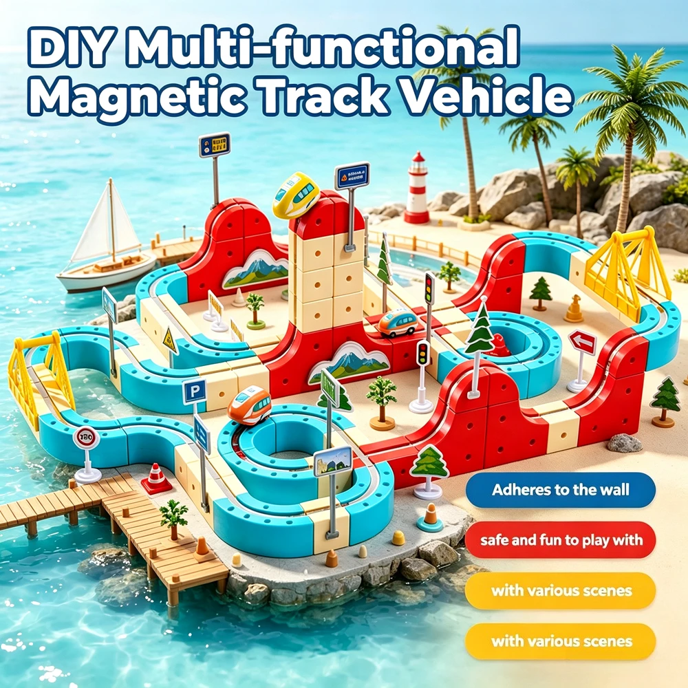 DIY Versatile Magnetic Track Vehicle Anti Gravity Electric Car That Can Be Hung Upside Down Without Derailing Gift