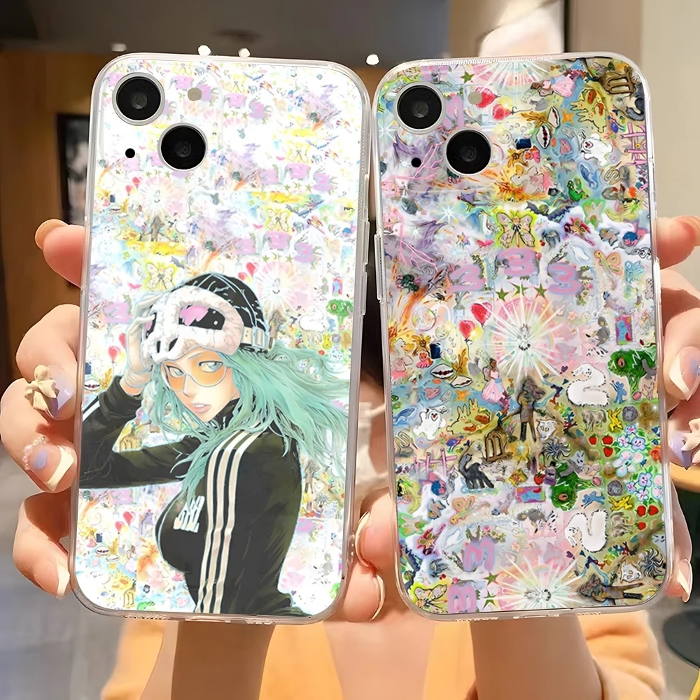 Bladee 333 Drain Gang IceDancer Handyhülle für iPhone 15 Pro Max, 17, 14 Plus, 11, 12, 13, 16 Plus, X, XR, XS, SE – Transparente Schutzhülle