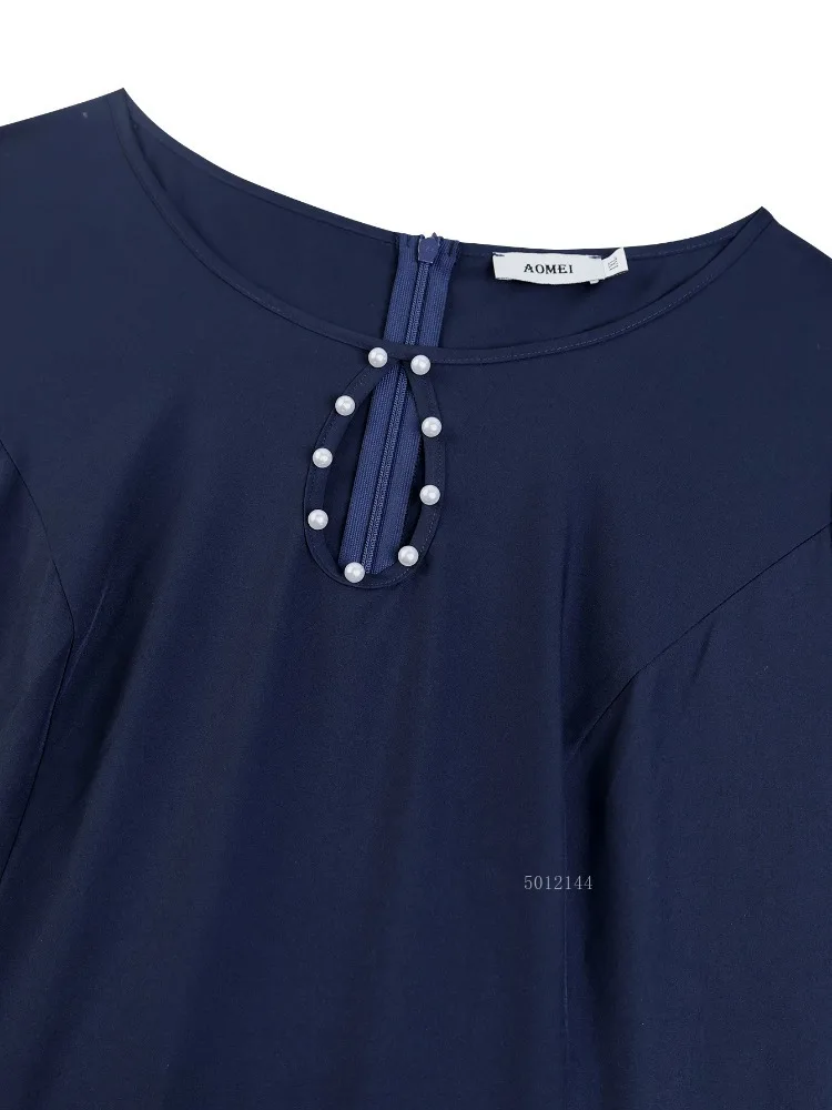 فساتين الكنيسة للمرأة 2026 ملابس مكتب أنيقة ألف خط س الرقبة قصيرة الأكمام الكشكشة مطوي س قطع الموضة الأفريقية الجديدة