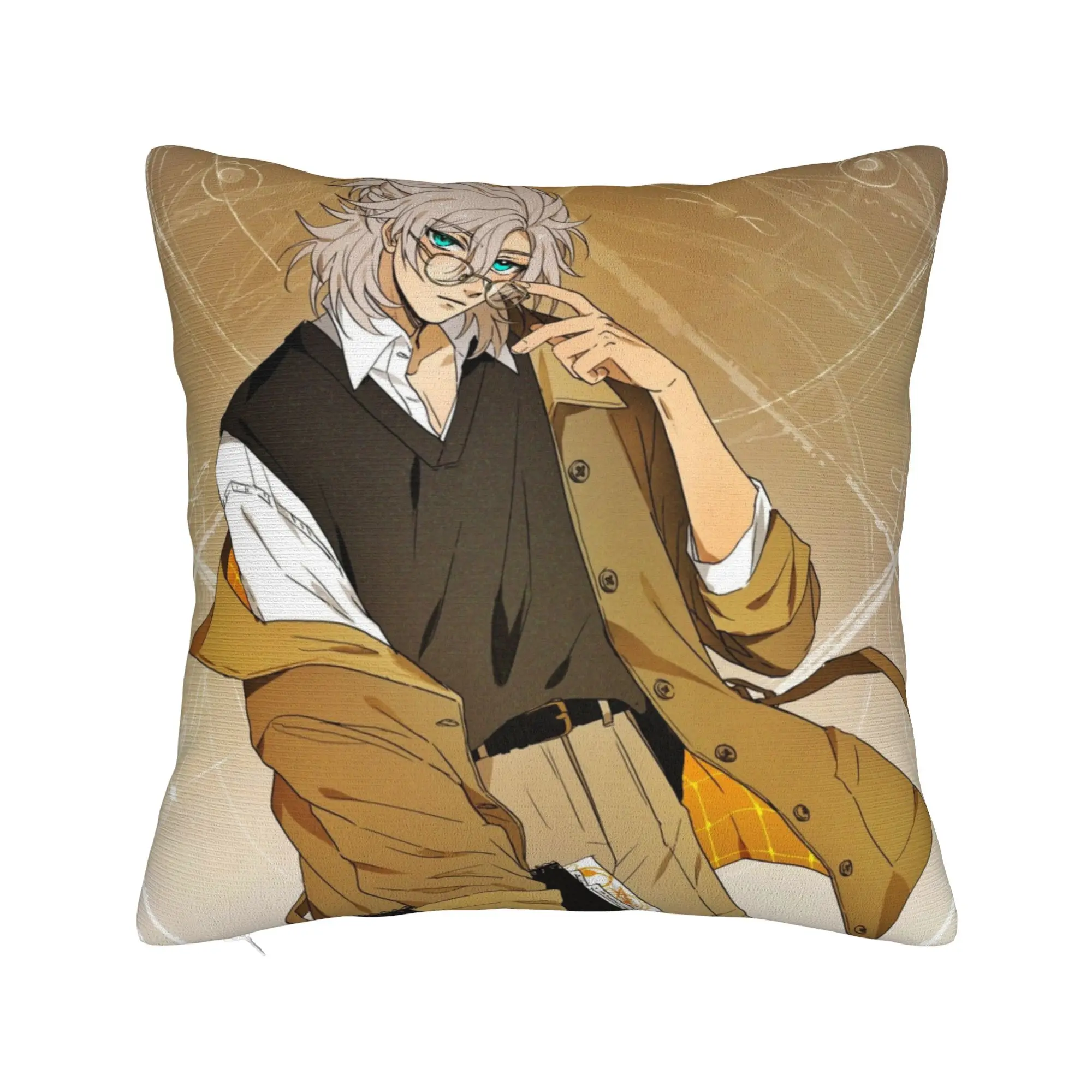 Albedo Genshin Impact Pillowcase Printed Polyester Cushion Cover Decorative  Pillow Case Cover Home Square 18''