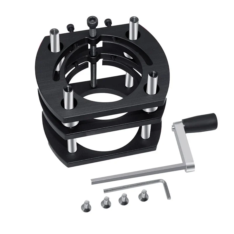Woodworking Router Lift for 65mm Diameter Motors Router Table Wood Milling Liftable Plunge Base for Trimmer Engraving Machine