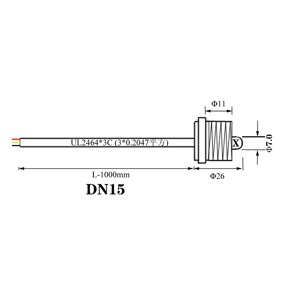 Taidacent G1/2 DS18B20 NTC PT100 PT1000 Thread Pipe Temperature Sensor Probe Digital Thermostat Controller Switch Copper Probe