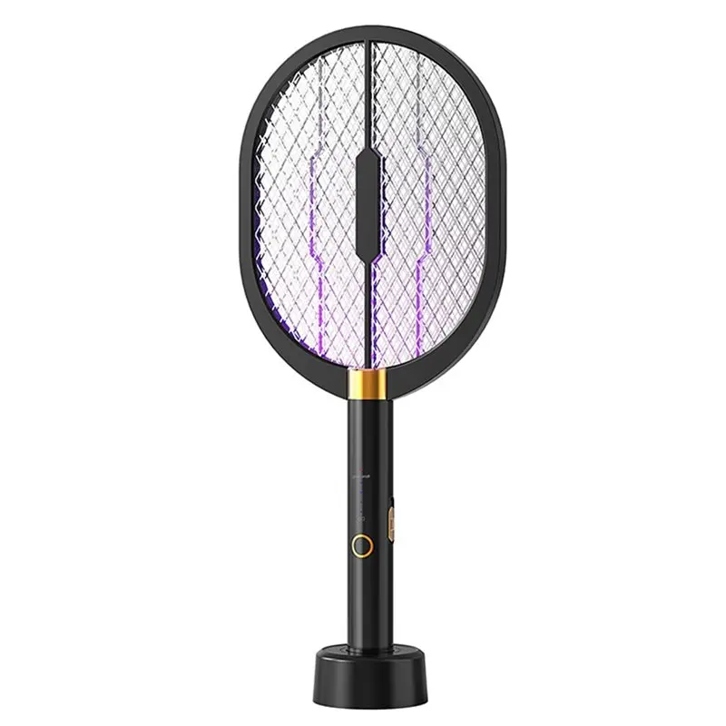 

B84B-Battery Powered Electric Fly Swatter, Handheld Fly Zapper,Protection Grid Bug Zapper Racket For Home Kitchen Patio