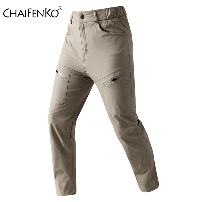 

Летние легкие дышащие мужские быстросохнущие брюки, новые модные спортивные брюки с множеством карманов для походов, эластичные повседневные брюки для активного отдыха