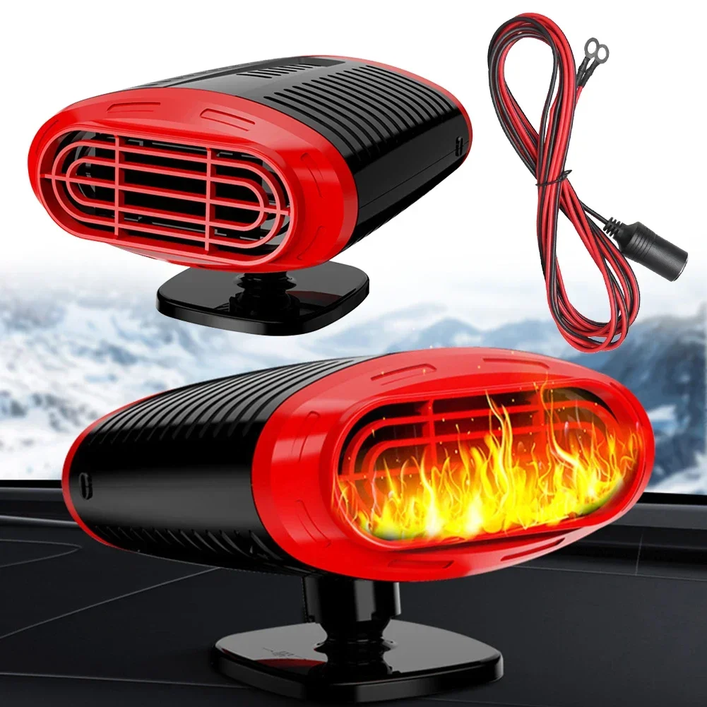 

12V Electric Heater Fan Adjustable Warm And Cool Air Built-in Fuse Protection Current Limiting Wire Option Summer Cooling