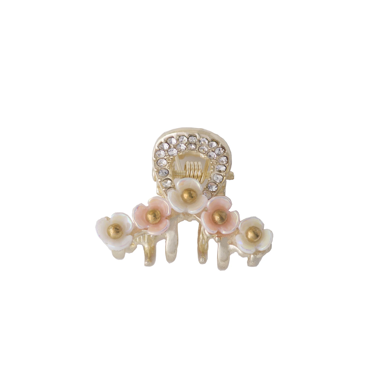 Exquisite flower rhinestone mini hairclip spring and summer sweet princess style metal small clip female bangs side hair claw