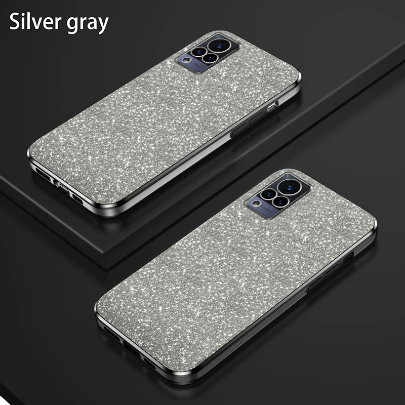 For Vivo v21 Case Vivo V21e 4G Phone Case Vivo V20 Pro V21 V21E Cover Luxury Gradient Glitter Plating Silicone Back Cover Funda