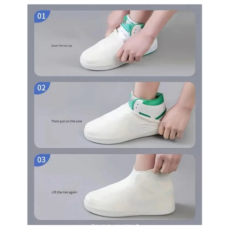 SS-مضادة للانزلاق أغطية الحذاء اللاتكس قابلة لإعادة الاستخدام عدم الانزلاق مقاوم للماء مقاومة للاهتراء يوم ممطر الأحذية في الهواء الطلق أغطية حماية