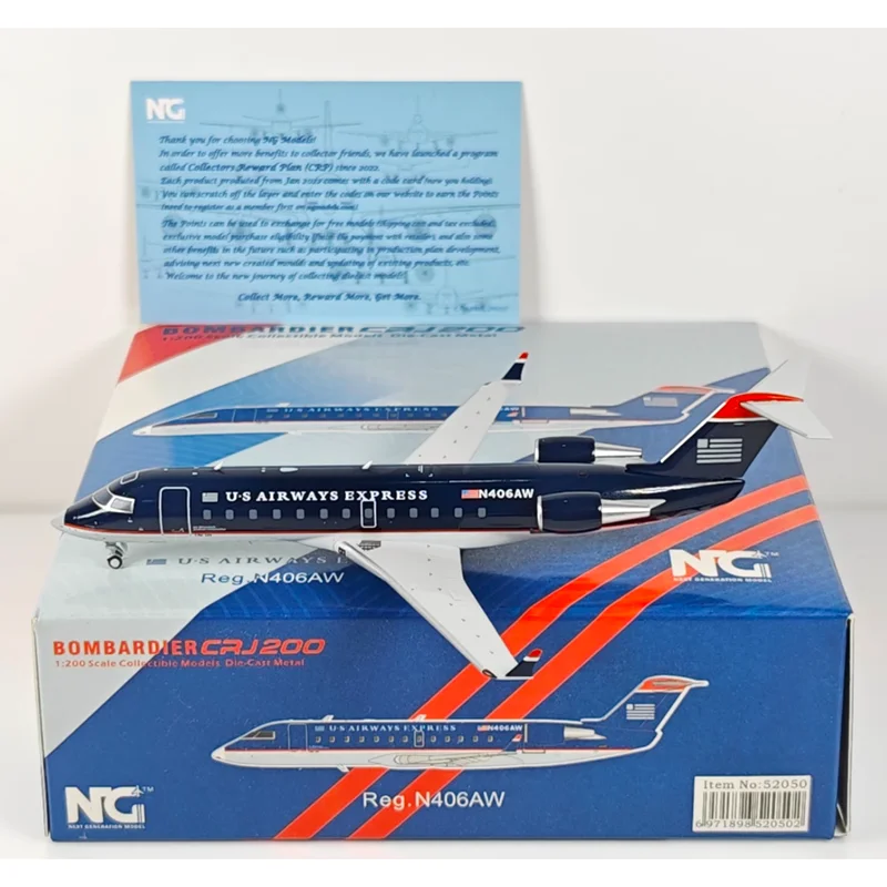 

Модели NG масштаб 1/200 US Airways CRJ200LR N406AW литой под давлением сплав модель самолета коллекция декоративный орнамент