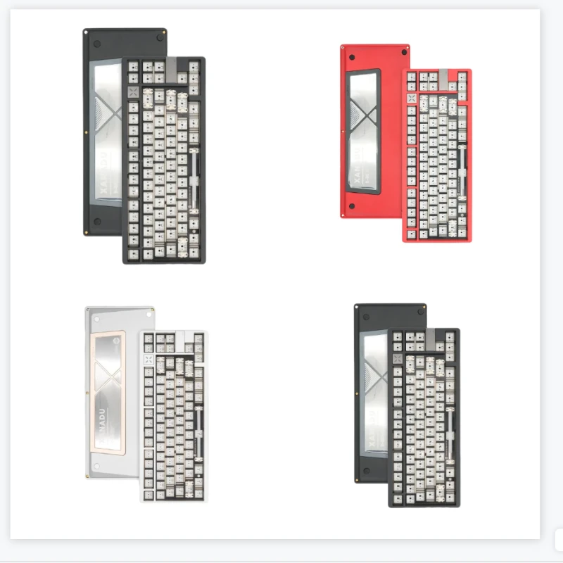 

X80 MAX Customized Mechanical Keyboard Kit Aluminum Kit CNC Hot Swappable Tri-Mode 83 Keys PVD Magnetic Nameplate 80% Layout