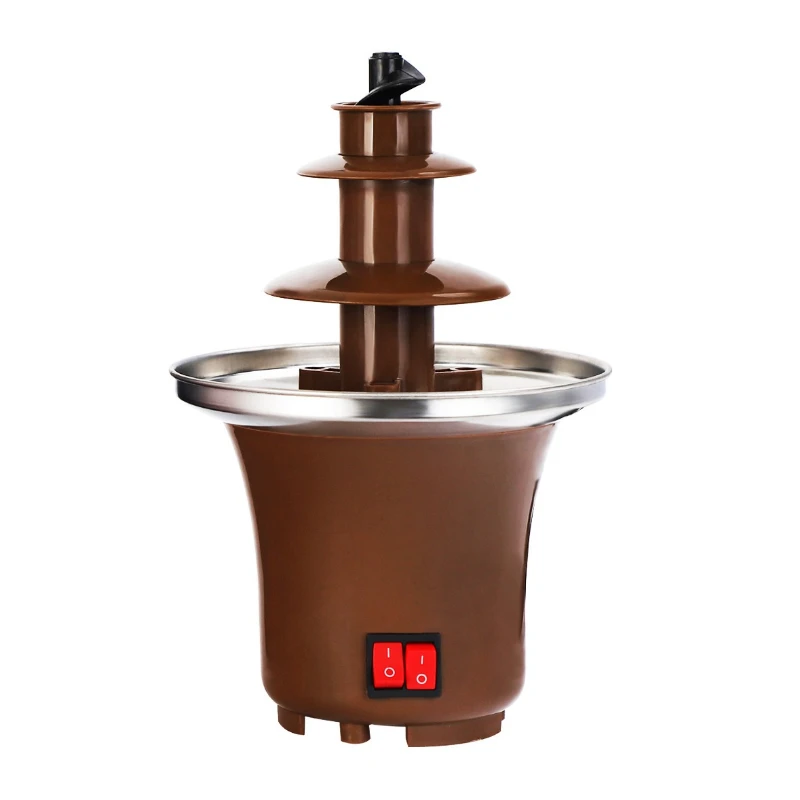 

Kitchen utensils Three-layer chocolate fountain machine, melting tower waterfall hot pot melting machine