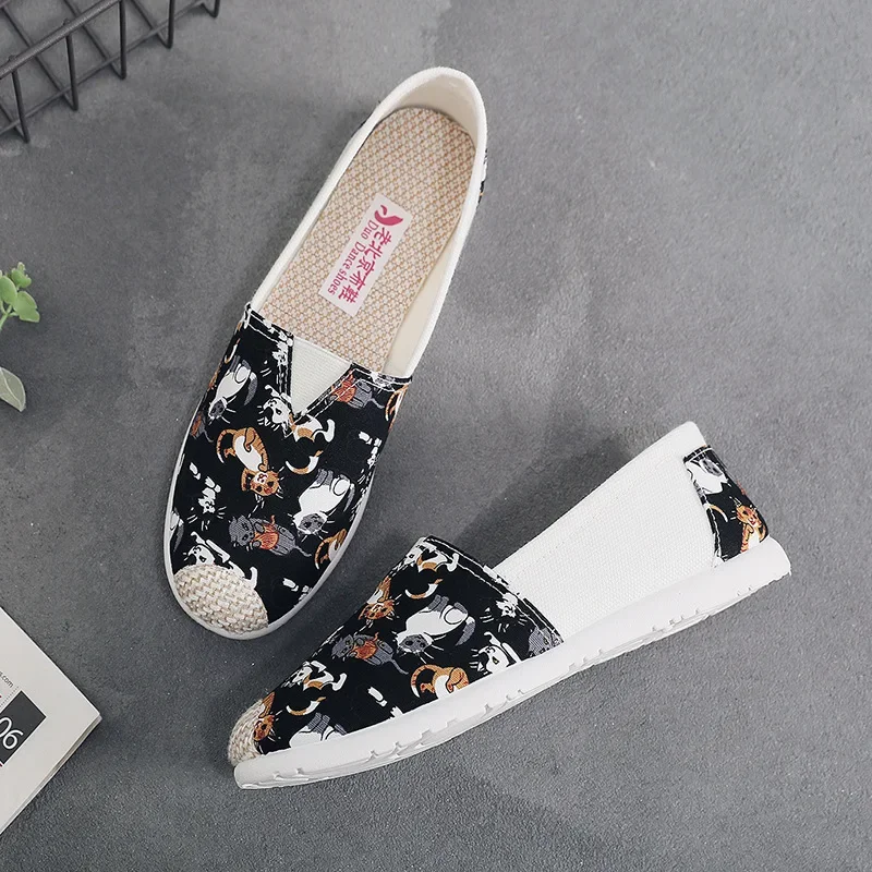 Ademende Mesh Lichtgewicht Casual Schoenen Vrouwen Mode Vrouwen Slip On Flats Print Visser Schoenen Op Flats Schoenen Zapatos De Mujer