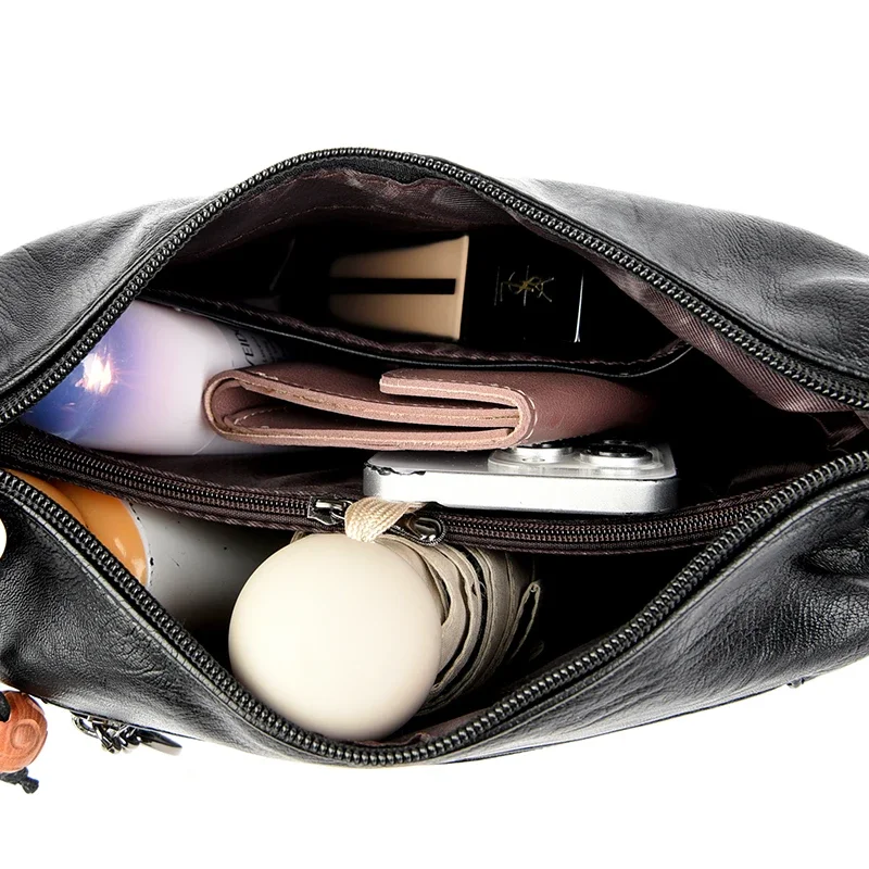 Luxus-Handtaschen für Damen, Designer-Schultertaschen aus hochwertigem Leder für Damen, 2024, lässig, einfarbig, Geldbörse und Handtaschen