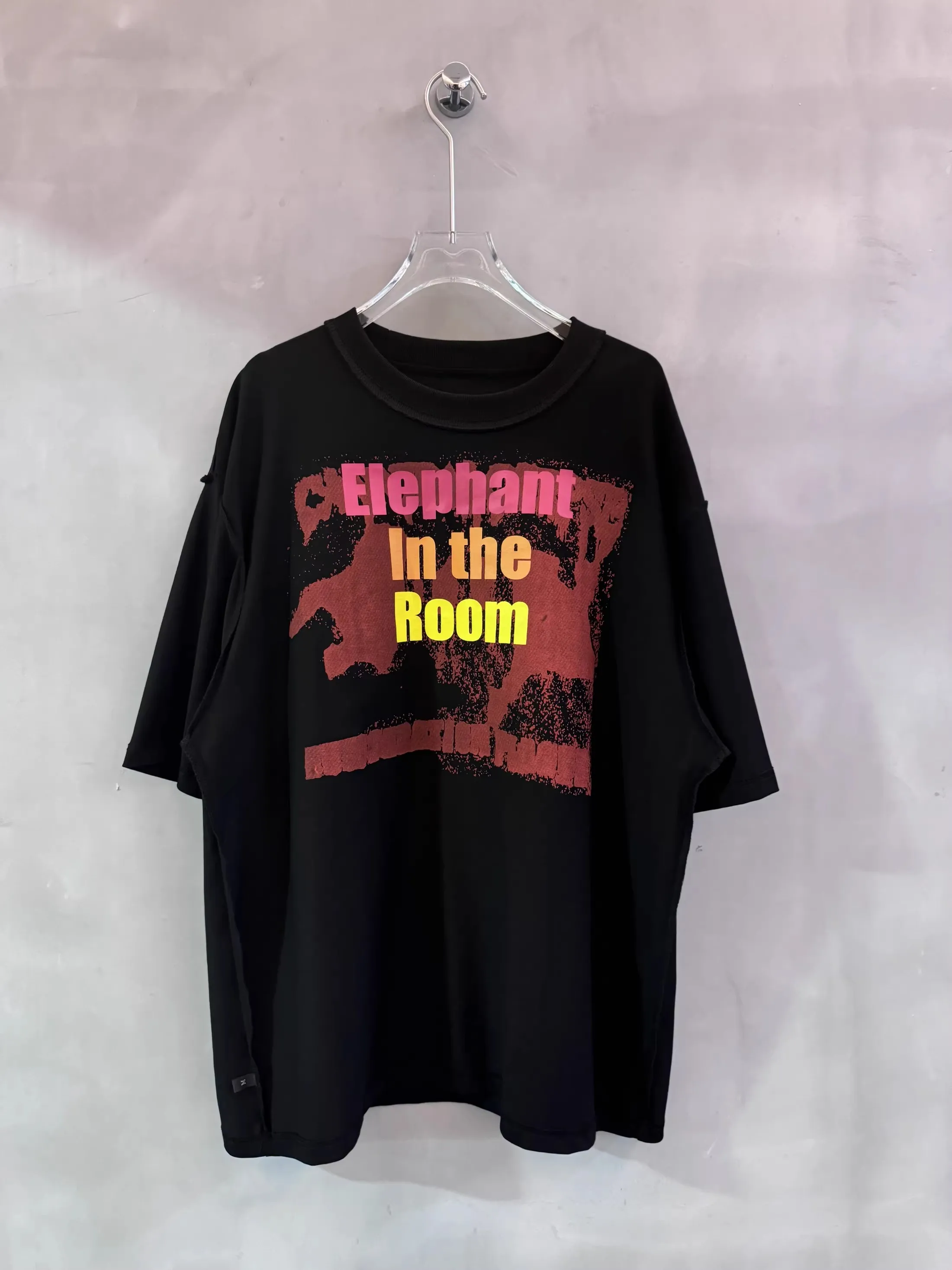 New Men marcas plus Reversible elephant in the room T Shirts T-Shirt Hip Hop Skateboard Street Cotton T-Shirts Tee Top US e31