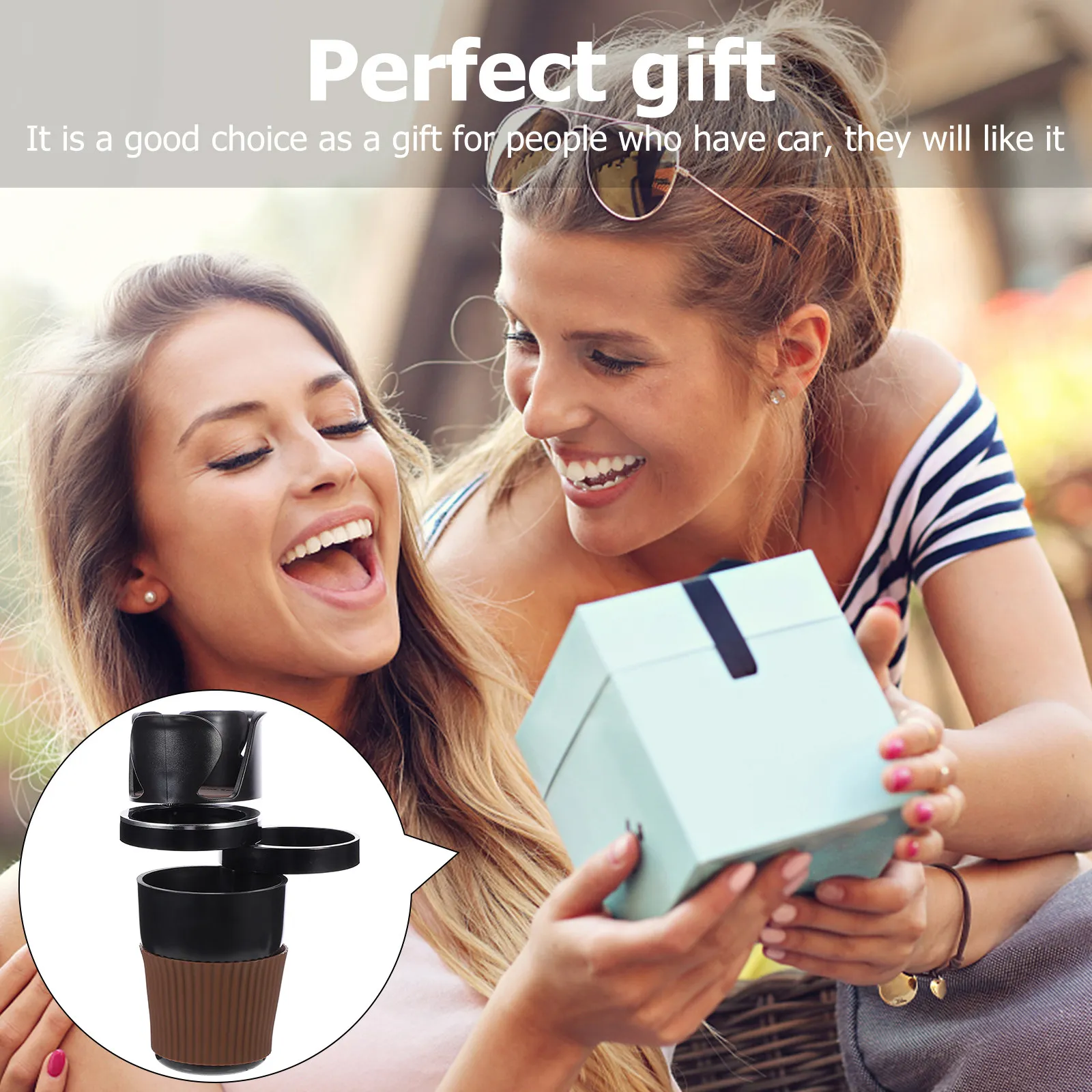 Car Drink Holder High Quality Rotatable Multi Cup Case Universal Auto Cup Holder Expander Smartphone Key Sunglasses Storage