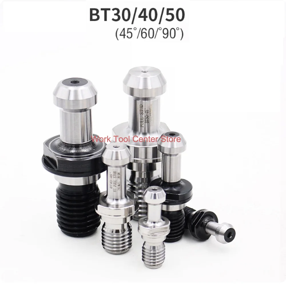 Lathe Machine Parts Accessories CNC Center Milling Tool Holder Pull Stud BT30 BT40 BT50 45° 60° 90° Spindle Locking Pulling Nail