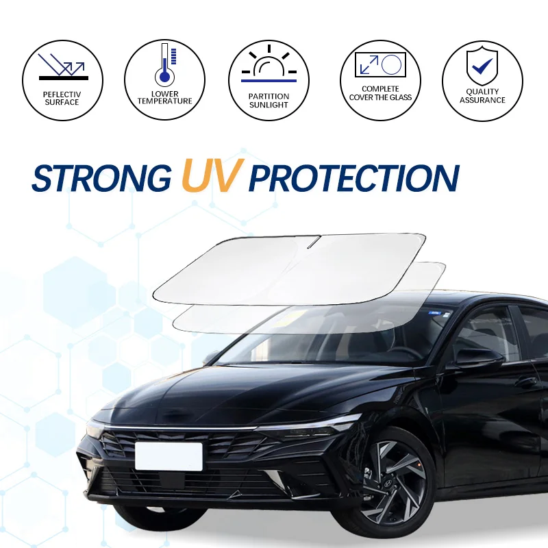 

Windshield Sun Shade For Hyundai Elantra MD2013 2024 Sunshade Sun Visor Protector Foldable Blocks UV Rays Keep Your Car Cooler