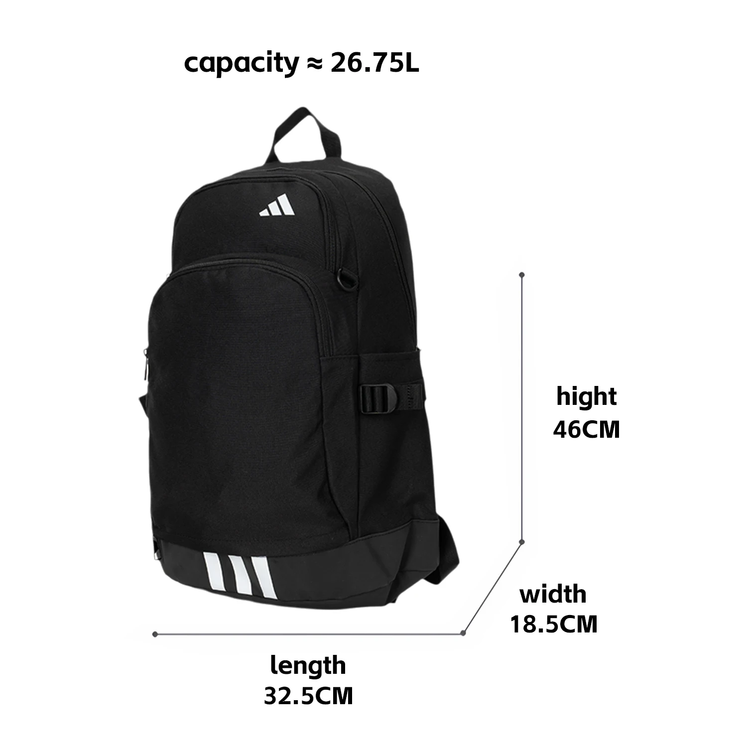 حقيبة ظهر Adidas Slct للجنسين حقيبة ظهر للتدريب الرياضي وكرة السلة حقيبة ظهر ذات سعة كبيرة للاستخدام الخارجي Jj2061