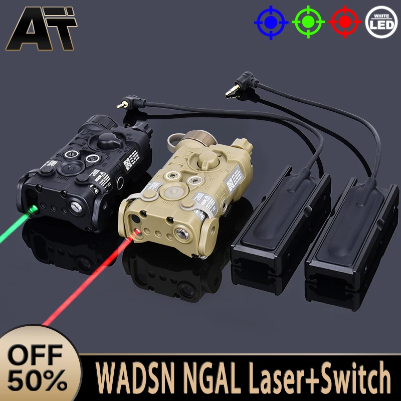 

Tactical Airsoft NGAL Laser Red Green Blue Spot Sight White LED StrobeLight No IR With Pressure Switch Hunting Scout Accessories