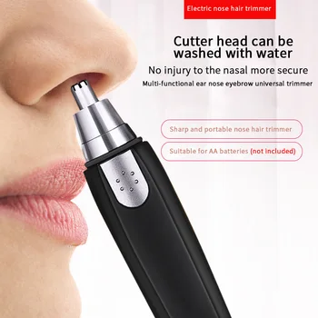 Electric Nose Hair Trimmer Implement Shaver Clipper Men Women Ear Neck Eyebrow Trimmer Shaver Remover Kit(Battery not included)