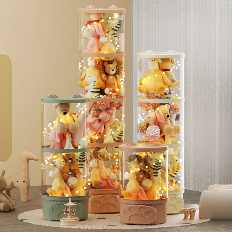 Stackable Toy Organizer, Doll Storage Tube, Suitable for Home and Bedroom Storage, Holiday Decoration